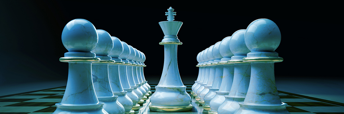 chess king and pawns