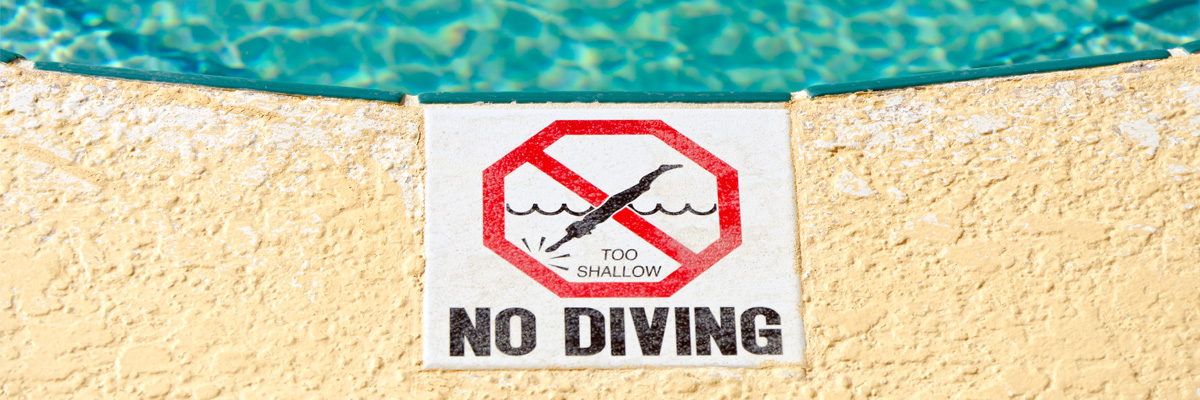 No diving